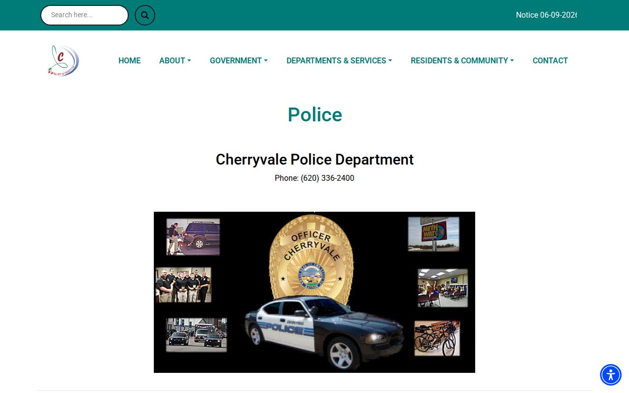 Cherryvale Police Department arrest information in Montgomery County