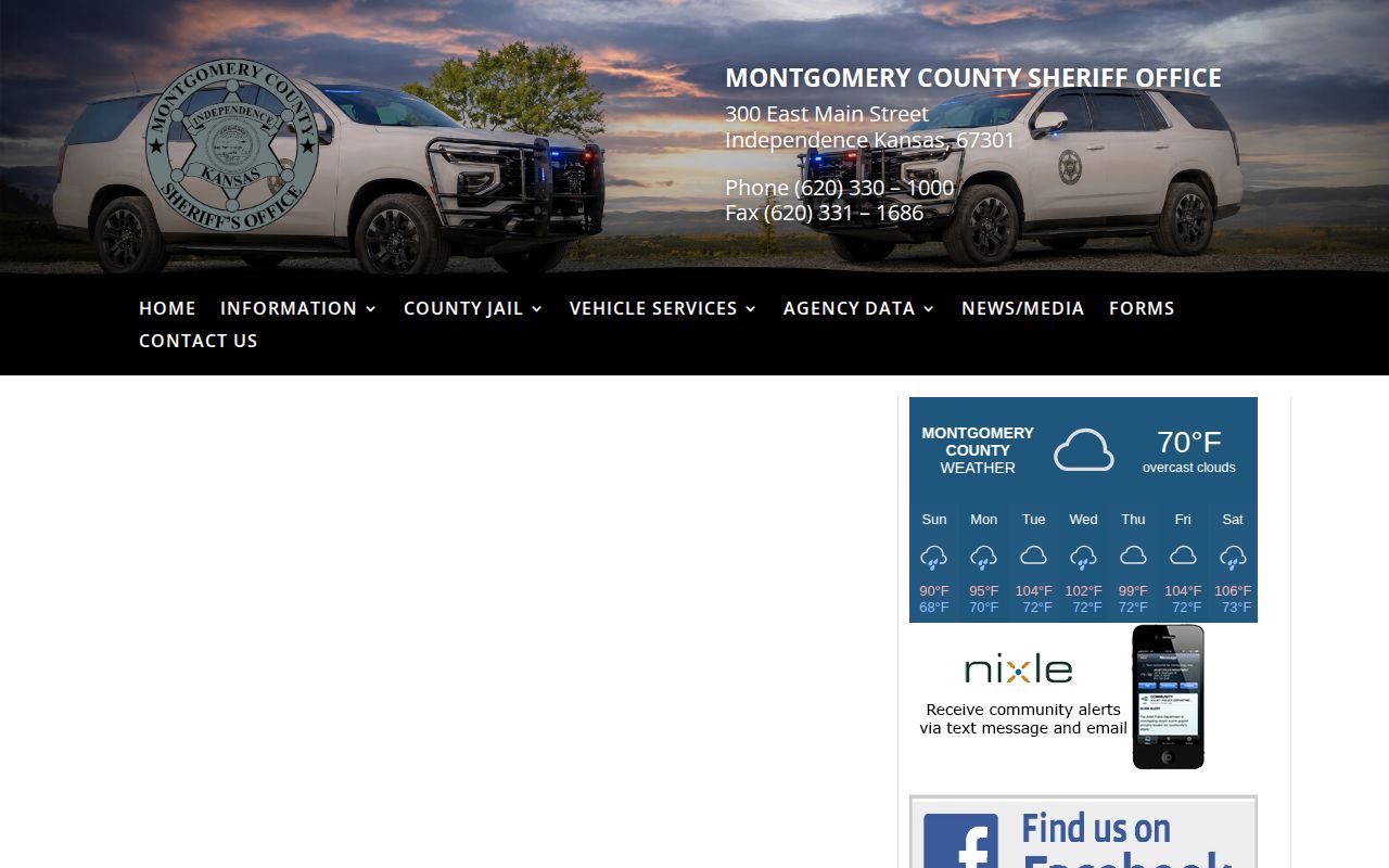Montgomery County official Outstanding Warrants page record